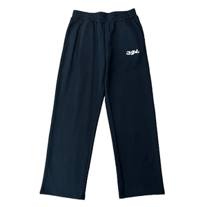 Pantalon de jogging unisexe classique pour homme, coupe droite, ample, décontracté, 100% coton épais, élastique, uni et large - Product Image 1