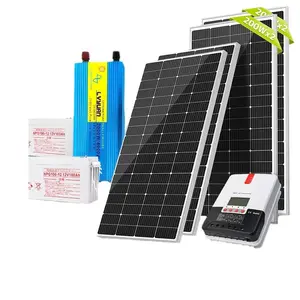 工厂库存太阳能系统套件220伏光伏离网电源单太阳能电池板发电机家用