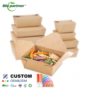 Tùy chỉnh in tái sử dụng giấy kraft dùng một lần thức ăn nhanh container bữa ăn trưa salad hộp cho mì Takeaway bao bì - Product Image 1