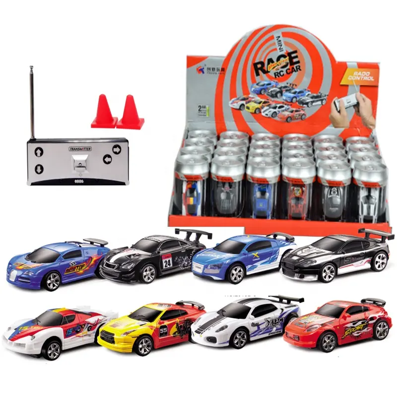 1:58 hot sales coke can rc car 2.4G high speed kids remote control racing mini electric car radio control toys truck