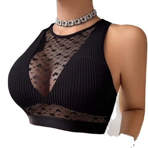 Soutiens-gorge de sport d'été pour femmes, coupe ajustée, respirants, tricotés, sans bretelles, sans coutures, sans armatures, bonnet 3/4, séchage rapide, style quotidien - Product Image 1