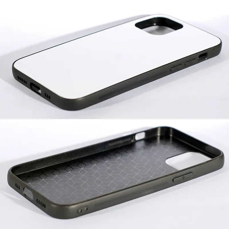 High Quality TPU Border White PC Blank Free Coating Laser UV Printing Custom Blanks Phone Case