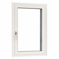 Fenêtre à battant simple en PVC multi-chambres insonorisée avec poignée brossée et verre acoustique, anti-courant d'air, directement de l'usine