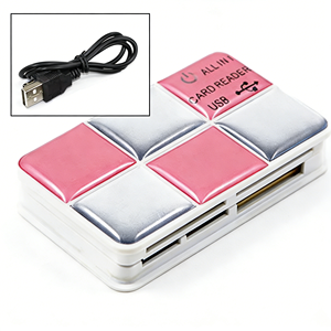 เครื่องอ่านการ์ดความจำ6-in-1แบบสากลอนุกรมเครื่องอ่านการ์ด OTG ภายนอกสำหรับบัส <span class=keywords><strong>SD</strong></span> SDHC <span class=keywords><strong>M2</strong></span> MMC XD CF MP3สำหรับกล้องดิจิตอลเครื่องอ่านการ์ด - Product Image 1