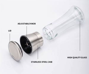 Ensemble de moulins à sel et à poivre électriques en acier inoxydable réglables et rechargeables, compatibles lave-vaisselle, moulin à épices pour la maison - Product Image 5