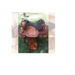 Selle de cheval Western de course haut de gamme en cuir de qualité supérieure, durable, confortable et rembourrée, modèle 18, conçue pour l'endurance et le trail - Product Image 1