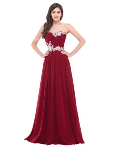 Elegantes ärmelloses trägerloses professionelles abendkleid reihe kristall diamant schlankes frauenkleid