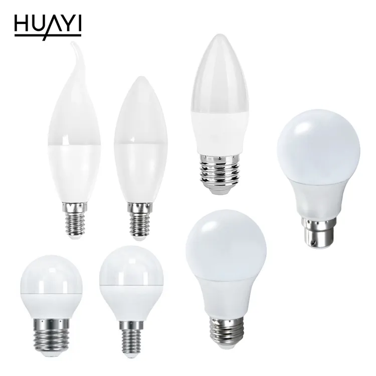 HUAYI China Wholesale Custom Aluminum PC E27 B22 9w Led Bulb Raw Material Indoor Led Light Bulb