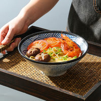 Vintage Keramische Japanse Ramen Soepkom Luxe Huis Noedelkom Voor Dessertbruiloft En Fruit Met Moderne Designstijl