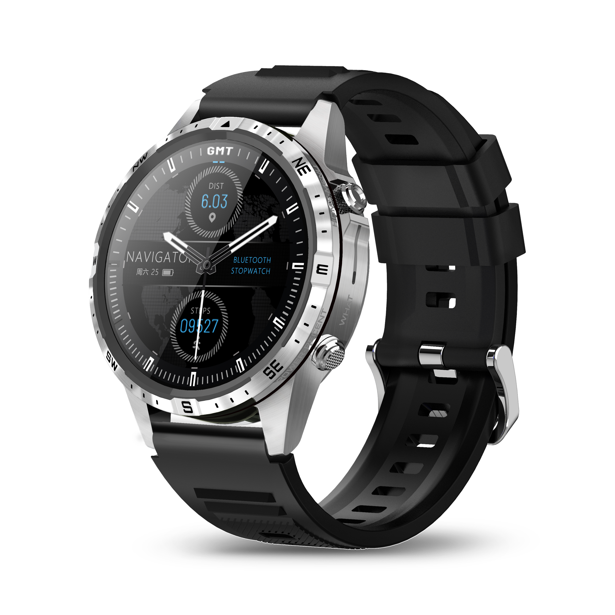 GT45 Smart Watch - Ultimate Fitness Tracker with Compass