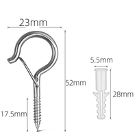 Crochets de type Q en métal d'approvisionnement direct d'usine avec boucles de sécurité Boucles à ressort pour pots de fleurs suspendus au mur et au plafond