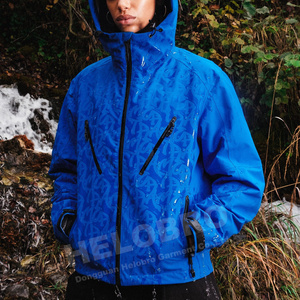<span class=keywords><strong>Chaqueta</strong></span> Cortavientos Impermeable con Capucha de Poliéster y Nailon, Personalizada con Cierre, Reactiva al Agua, para Senderismo al Aire Libre, para Hombre - Product Image 3
