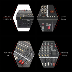 Mezclador de potencia de audio de Sonido Profesional de 6 canales Gooermi, mezclador de sonido de efecto de interfaz USB, mezclador de amplificador de consola de DJ - Product Image 6