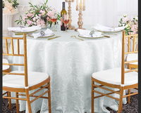 Linge de table rond disponible en plusieurs couleurs 120 pouces Scuba Seamless Indoor or Outdoor Dining Table Cover