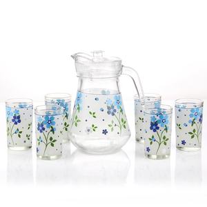Verres à boissons classiques 7 pièces, ensemble de citron <span class=keywords><strong>en</strong></span> verre avec design de décalcomanie, ensemble de verres et de gobelets, <span class=keywords><strong>prix</strong></span> bon marché pour l'été - Product Image 4