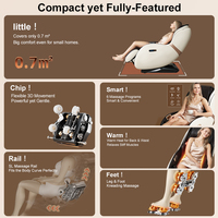 Fauteuil de massage LEERCON Small Ambient Breathing Led Space Capsule, mini, moteur ultra-silencieux, technologie brevetée exclusive.