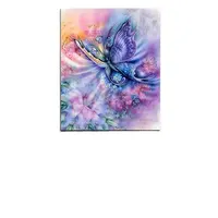 Sueño mariposa flores diamante pintura colorido 5D DIY Cruz puntada completo ejercicios de pintura casa decoración de la pared