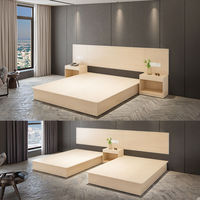 Ensemble de meubles de chambre à coucher modernes en bois de pin sur mesure, durables, de haute qualité, pour hôtels, appartements, projets commerciaux et hôteliers