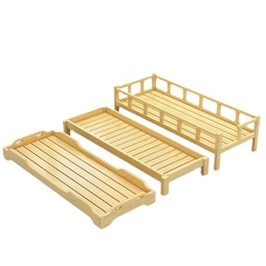 Cama infantil de madera maciza de pino, diseño rústico para dormitorio infantil, tamaño y color personalizables - Product Image 5