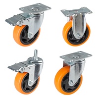 Schwerlastrollen industriel Offre Spéciale 100mm x 32mm roues de roulette en caoutchouc de polyuréthane 4 pouces