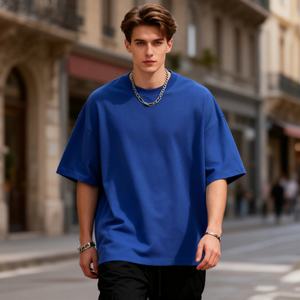 T-shirt TKAN601D personnalisé imprimé en 3D, brodé, streetwear pour homme, ample, séchage rapide, 100% coton, tissu tricoté lourd - Product Image 1
