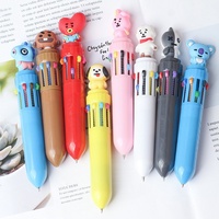 Stylo Bille Rétractable Créatif TY TY839 à Encre Noire 1,0 mm Dix Couleurs Motif Dessin Animé pour Étudiants Filles – Idéal Bureau et École