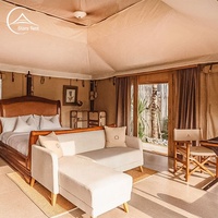 Tente de toile de pavillon de safari de glamping de nouveau style pour la station de vacances de luxe
