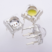 Trois puces LED Piranha rouges à fil doré ultra lumineuses Epistar 2000-3000mcd 3mm à dessus plat 5mm Super Flux CRI70 2.8-3.4V pour éclairage