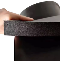 Panneau d'isolation en mousse de caoutchouc NBR PVC noir avec feuille d'aluminium, épais, insonorisant, écologique, résistant au feu, pour usage en entrepôt