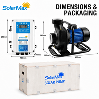 Pompe à eau solaire de surface SOLAR MAX 48V 750W avec moteur DC sans balais et contrôleur intégré, basse pression pour l'irrigation agricole