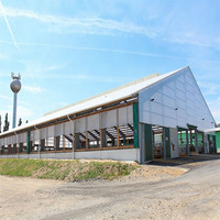 Abri pour bétail en acier galvanisé à chaud, bâtiment préfabriqué pour l'élevage, construction agricole
