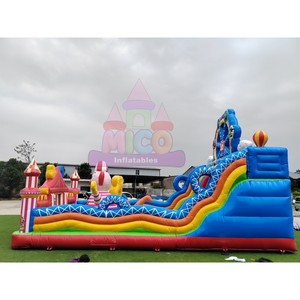 Tobogán Inflable con Temática de Rueda de la Fortuna de Circo, Multicolor, Grande, para Niños, Alquiler Comercial para Exteriores - Product Image 2