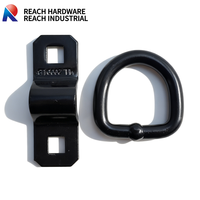Anneaux d'arrimage en D robustes Q235 3/8\" 10 mm, ancrages encastrés pour cargaisons/remorques, camions, bateaux, pièces de remorque