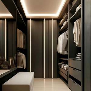 Armoire de rangement en bois de style contemporain sur mesure pour villa et appartement - Product Image 3