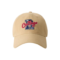 Gorra de Béisbol Personalizada con 6 Paneles Estructurados y Parche Bordado con la Letra P y el Logotipo del College 98, Fabricante de Gorras al por Mayor OEM