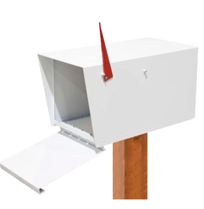 Buzón soldado resistente de acero con recubrimiento en polvo negro de diseño moderno para todo tipo de clima duradero impermeable a prueba de herrumbre - Product Image 5
