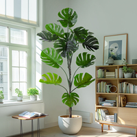 Grandes plantes artificielles modernes Monstera, herbe réaliste en soie et plastique, pour décoration intérieure et extérieure, hôtels, bureaux, aménagement paysager UV