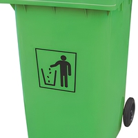 Vente en gros de poubelles à pédale en plastique de 120L, 240L, 360L, pour déchets alimentaires, poubelles à roulettes pour l'extérieur