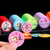 Pièces vierges de 30mm avec logo imprimé personnalisé Panier Chariot Jeton de jeu en plastique Pièce de poker Jeton