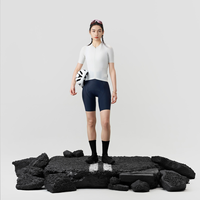 Maillot de cyclisme léger à manches courtes pour femme BLACK LABEL, respirant et à séchage rapide, OEM pour vélo de route et VTT