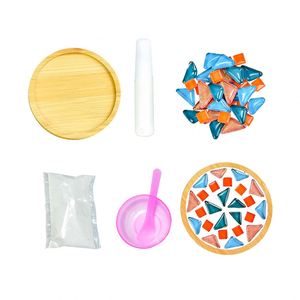 Kit de fabrication DIY, fournitures pour la création de dessous-de-verre en mosaïque |   Cadeau personnalisé pour les artisans, l'enseignement en classe, les anniversaires - Product Image 3