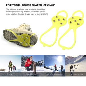Vente en gros d'usine de couvre-chaussures antidérapants en silicone à 8 dents pour l'extérieur, type <span class=keywords><strong>crampons</strong></span> - Product Image 3