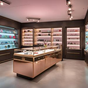 Tủ trưng bày kính kim loại màu đen với đèn LED và khóa cho Bảo tàng may mặc Gelato cửa hàng bán lẻ nhà hàng và phòng khách - Product Image 6