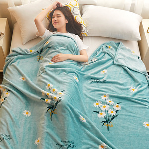 Floral Print Plush Raschel <b>Blanket</b> Rectangular Pastoral Style Anti-Pilling Home Use Spring Season Machine Washable - Product Image 4