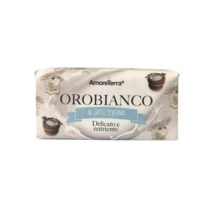 Savon au lait d'ânesse AmoreTerra Orobianco, taille standard, savon naturel pour le corps, tous types de peau - Product Image 1