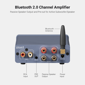 Amplificateur de puissance audio Fosi BT20A Pro TPA3255 Blue Sound 300W X2 Mini HiFi Stéréo <span class=keywords><strong>Classe</strong></span> D avec réglage des basses et des aigus pour Home Cinéma CB - Product Image 3