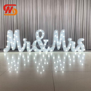 SMOOTH Mr&Mrs LED Marquee <b>Letters</b> White Large Bulb <b>Letter</b> Sign for Wedding Engagement Party Event Decoration - Product Image 4