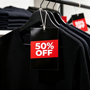 Étiquettes suspendues personnalisées avec votre logo pour <span class=keywords><strong>Black</strong></span> <span class=keywords><strong>Friday</strong></span> et Cyber Monday, en carton pour vêtements, chaussures, boutiques – Offre à durée limitée - Product Image 2