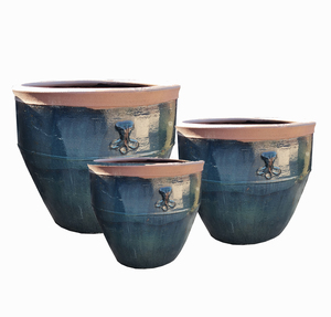 Grands pots de fleurs en céramique, résistants au gel, faits à la main, style rustique européen, pour centres commerciaux, jardins et décoration intérieure TERREN RT6600 - Product Image 5