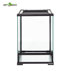 REPTIZOO 10.7 gallo 40.5 L verticale nero serbatoio rettile serpente recinto geco lucertola gabbie terrario di vetro tartaruga terrario - Product Image 2
